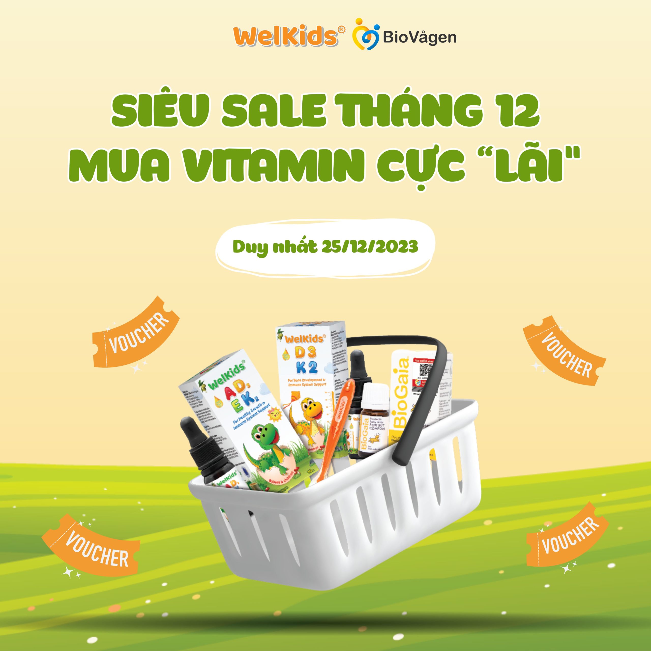 Siêu sale tháng 12, mẹ mua vitamin WelKids® cho con cực “lãi” 