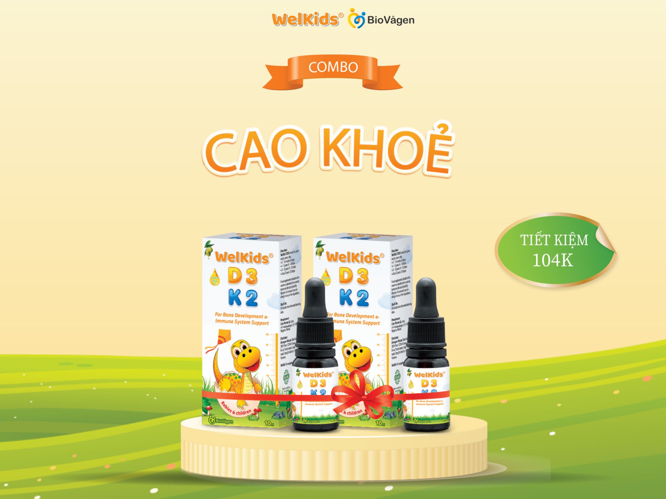 Combo tăng chiều cao, xương chắc khỏe cùng WelKids®