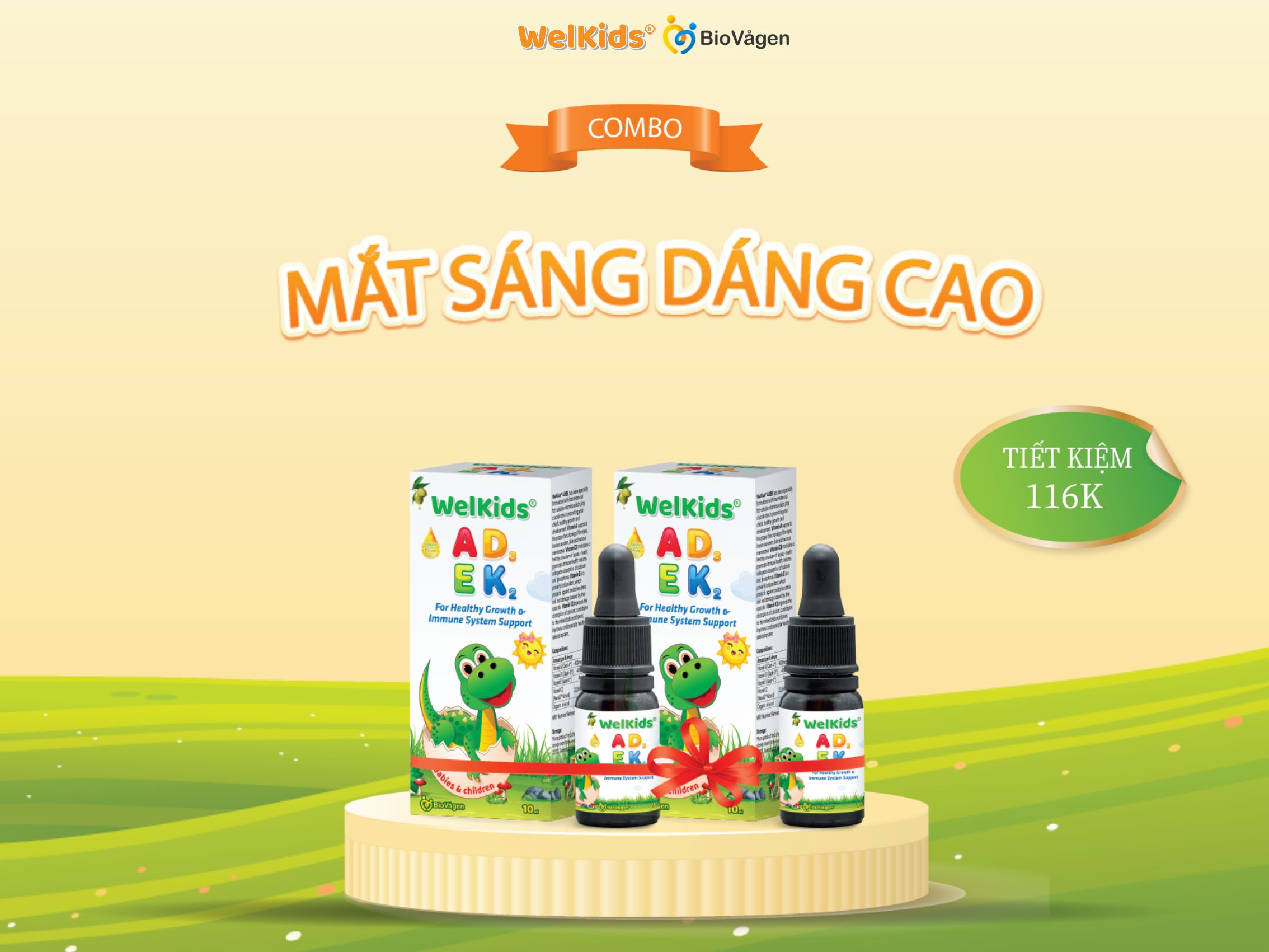 Combo tăng cường đề kháng, nâng cao miễn dịch cùng WelKids®