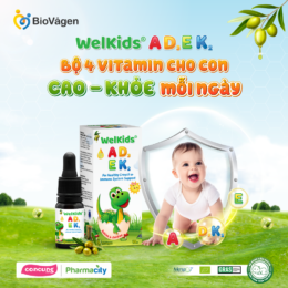 WelKids ADEK = D3K2 + A,E cho con Cao hơn, Khỏe hơn mỗi ngày