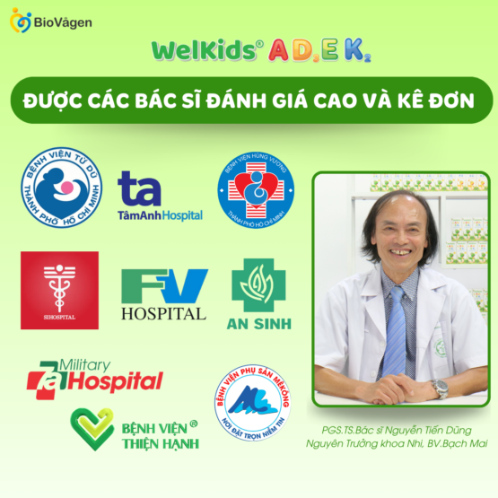 5 lý do WelKids ADEK được bác sĩ kê đơn tại các bệnh viện (Từ Dũ, Tâm Anh, Phụ sản Quốc tế…)