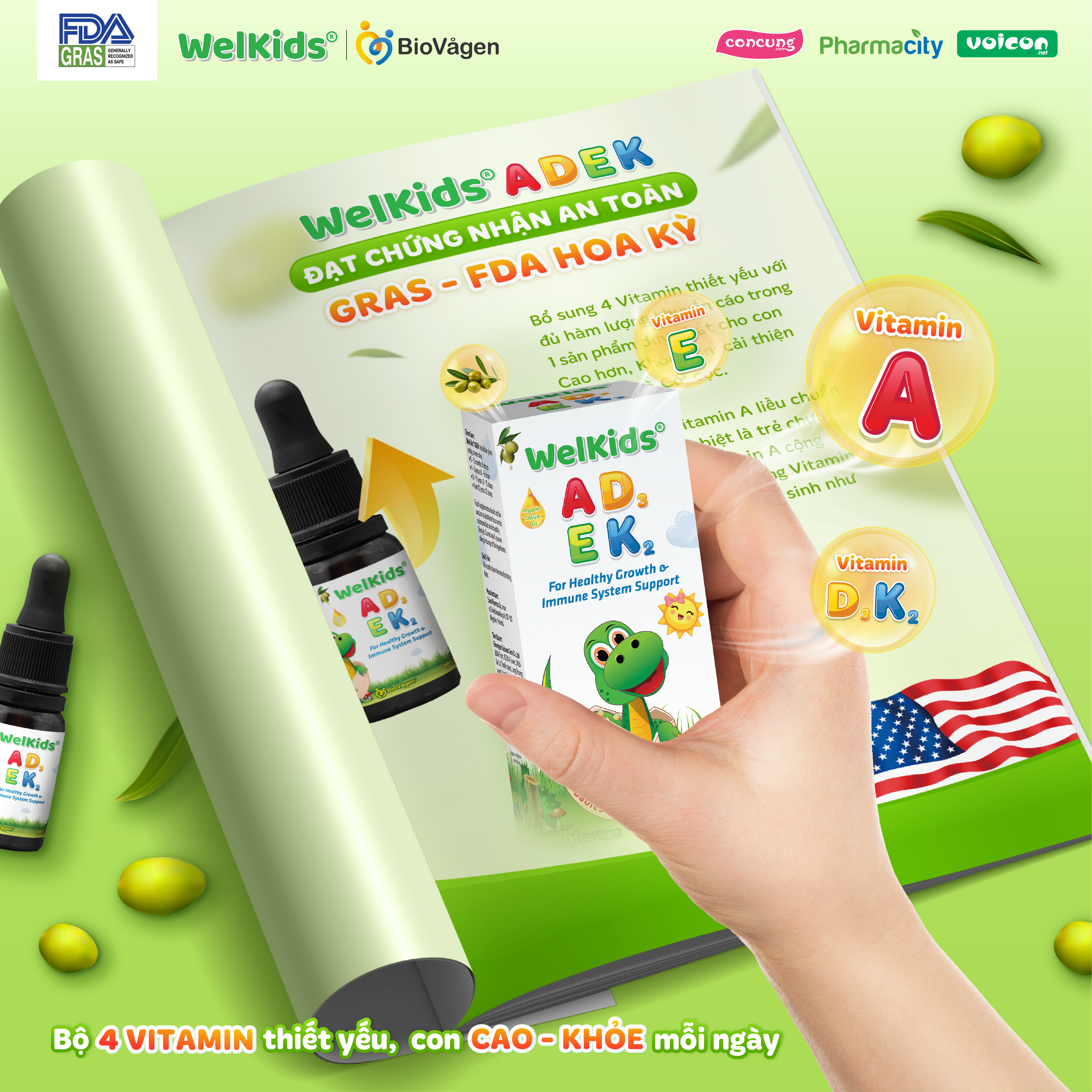 WelKids ADEK đạt chứng nhận an toàn FDA Hoa Kỳ 