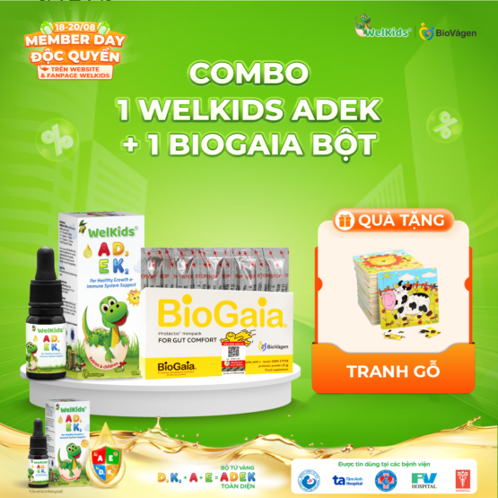 Combo 1 WelKids ADEK + 1 BioGaia Minipack
