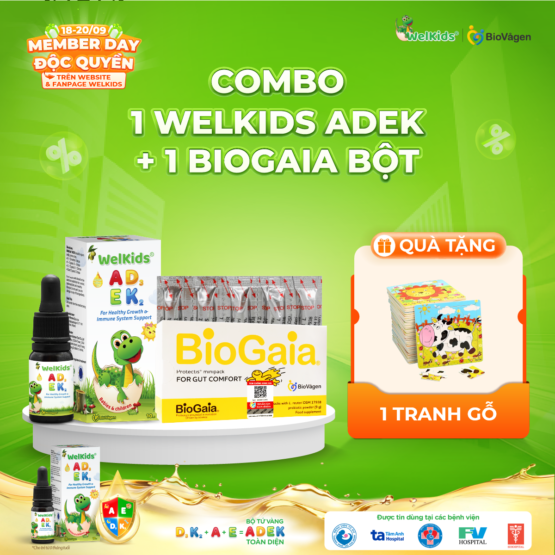 Combo 1 WelKids ADEK + 1 BioGaia Minipack