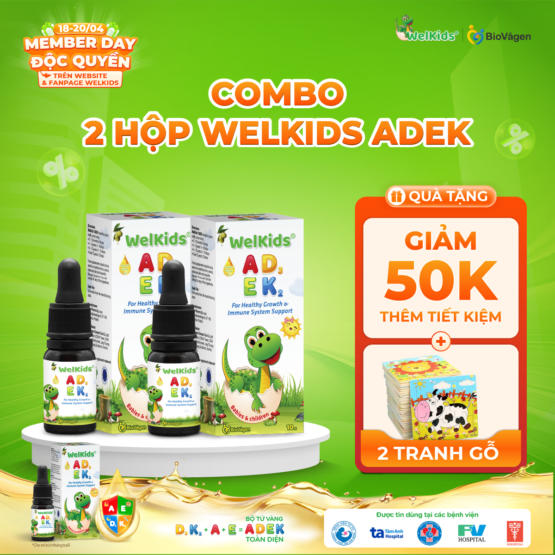 Combo 2 hộp WelKids ADEK