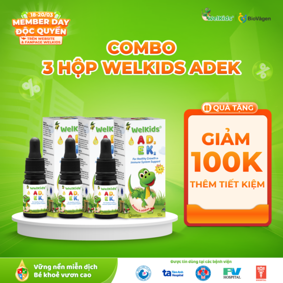 Combo 3 hộp WelKids ADEK