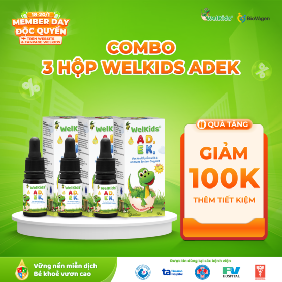 Combo 3 hộp WelKids ADEK