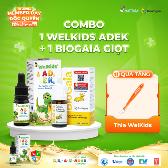 Combo 1 WelKids ADEK + 1 BioGaia 5ml