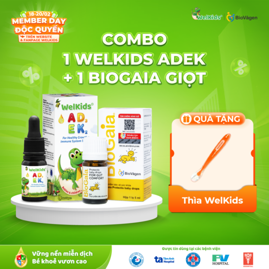 Combo 1 WelKids ADEK + 1 BioGaia 5ml