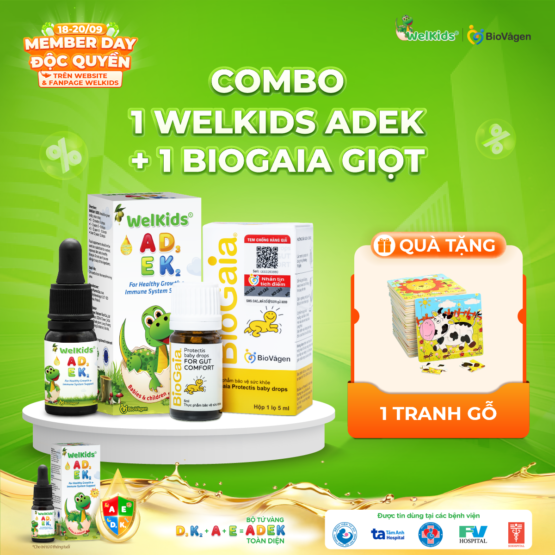 Combo 1 WelKids ADEK + 1 BioGaia 5ml