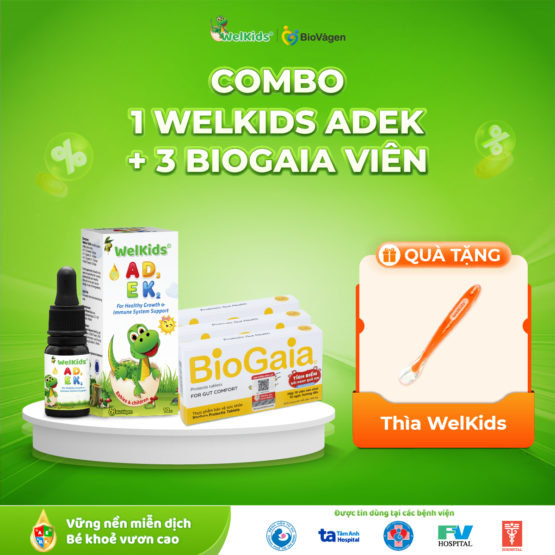 Combo 1 WelKids ADEK + 3 BioGaia viên